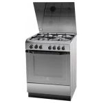 Indesit 4 pit gasfornuis Wit 60cm breed met wok brander en hete lucht oven