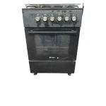 Wiggo WO‑E603R(BB) – Vrijstaand gasfornuis – 60 cm – 4 kookzones – 56L elektrische oven – Zwart - Afbeelding 2