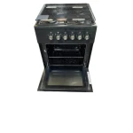 Wiggo WO‑E603R(BB) – Vrijstaand gasfornuis – 60 cm – 4 kookzones – 56L elektrische oven – Zwart - Afbeelding 3