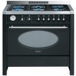 CS18NLA-7 SMEG Gas fornuis 6 pits 90cm zwart