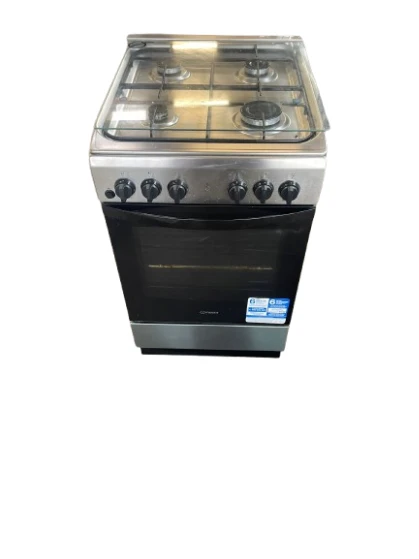 download (48) Indesit 4 pit gasfornuis RVS 50cm breed - Afbeelding 1