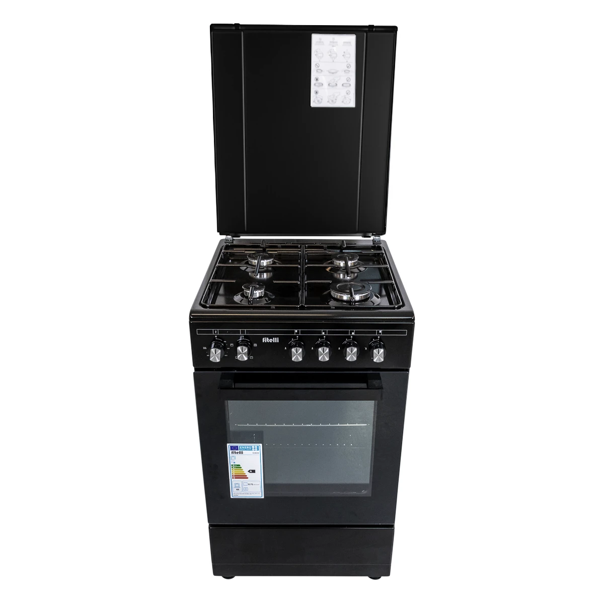 4N5A3548-Edit Fitelli FG5001ZW Gasfornuis 50CM - Afbeelding 1