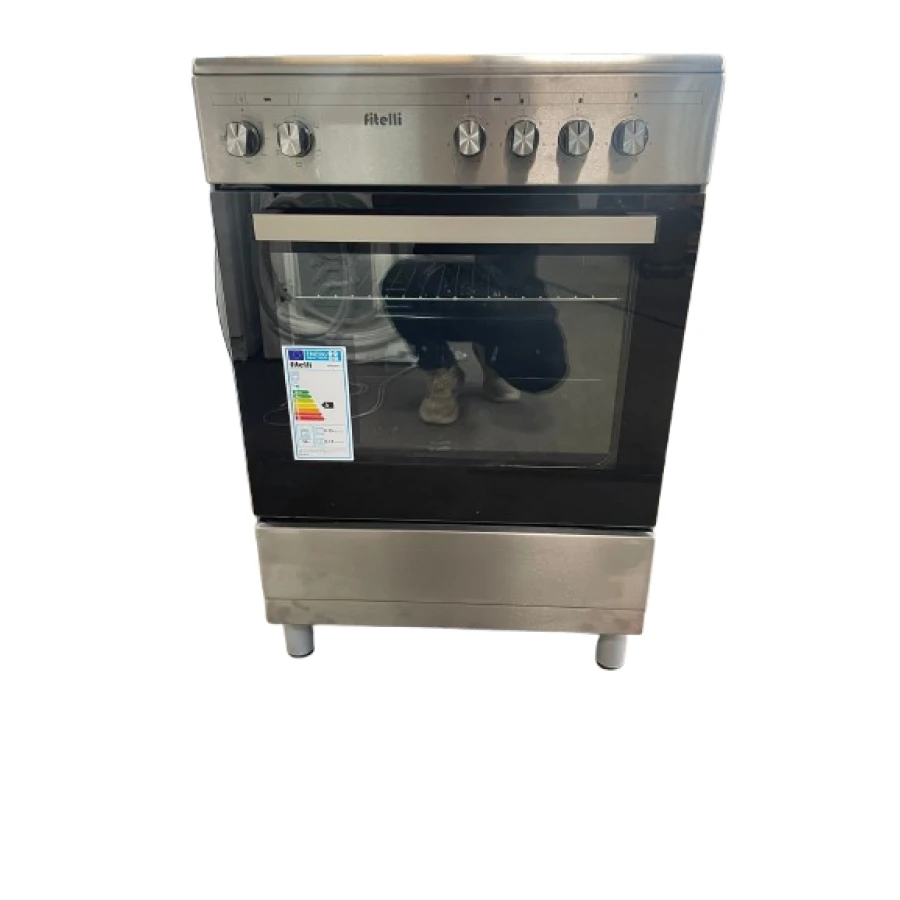 B-keus!! Fitelli FK6001RVS Keramisch Fornuis RVS 60CM - Afbeelding 2