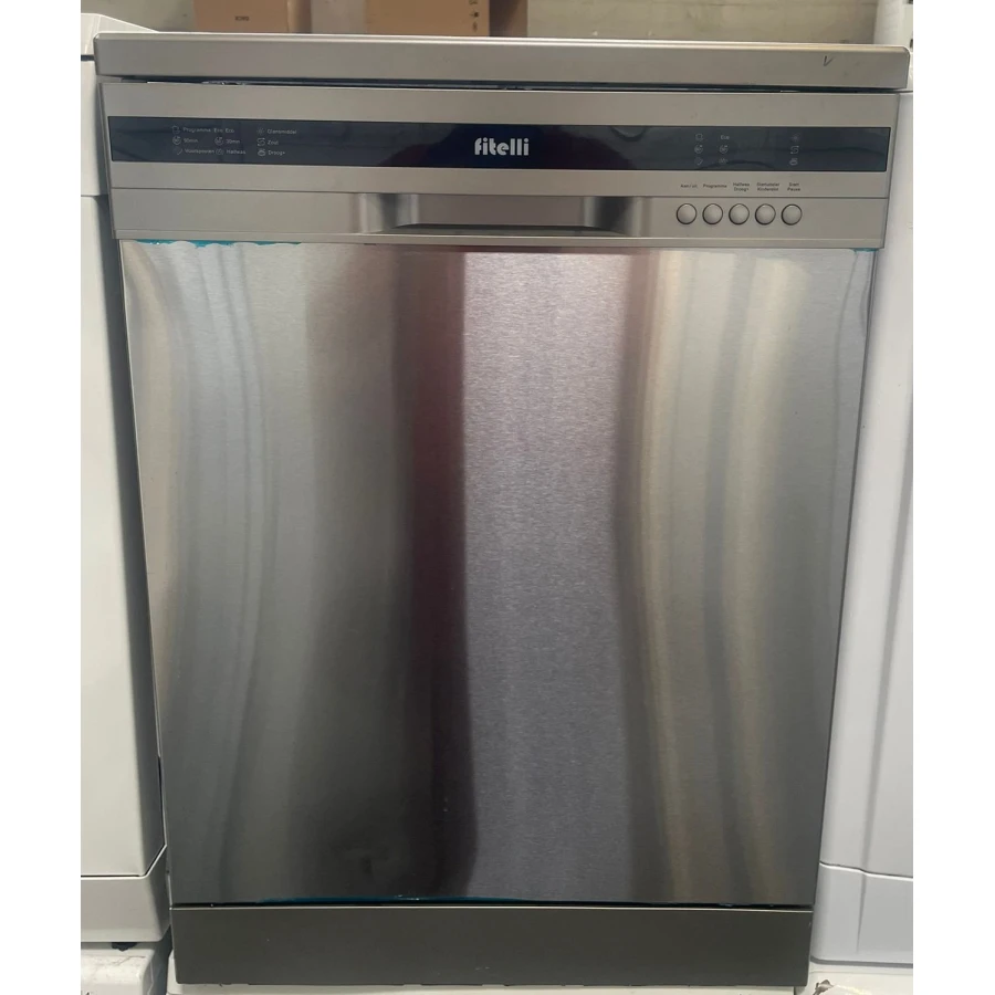 B-keus!! Fitelli VW60-01RVS vaatwasser 60 cm breed Zilver RVS 13 couverts - Afbeelding 2