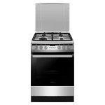 Inventum VFG6034WGRVS - Vrijstaand gasfornuis - Elektrische oven - 4 kookzones - 60 cm - RVS