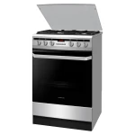 Inventum VFG6034WGRVS - Vrijstaand gasfornuis - Elektrische oven - 4 kookzones - 60 cm - RVS - Afbeelding 2