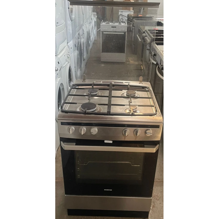 Inventum VFG6020GRVS- Vrijstaand gasfornuis - Elektrische oven - 4 kookzones - 60 cm - RVS - Afbeelding 2
