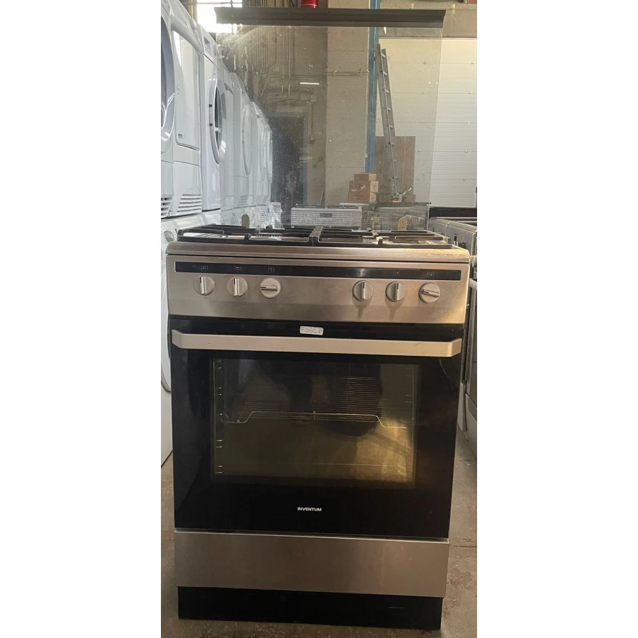 Inventum VFG6020GRVS- Vrijstaand gasfornuis - Elektrische oven - 4 kookzones - 60 cm - RVS - Afbeelding 3