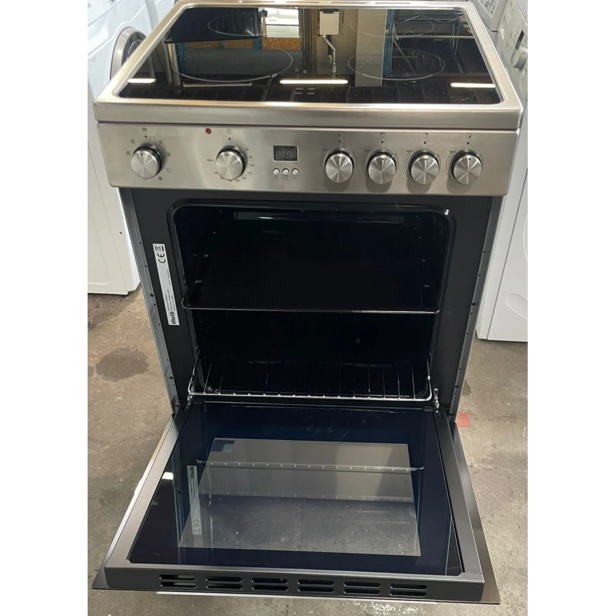 Showmodel!! Fitelli FK6002RVS keramisch Fornuis 60CM met heteluchtoven- Grijs- 2 of 3 fase - Afbeelding 11