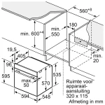 Bosch HBA553BA3F - Serie 4 - Inbouwoven - Zwart - Afbeelding 9
