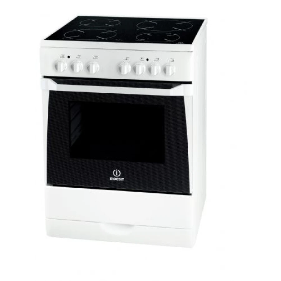 Indesit fornuis Vrijstaand fornuis Keramisch A 60cm breed - Afbeelding 1
