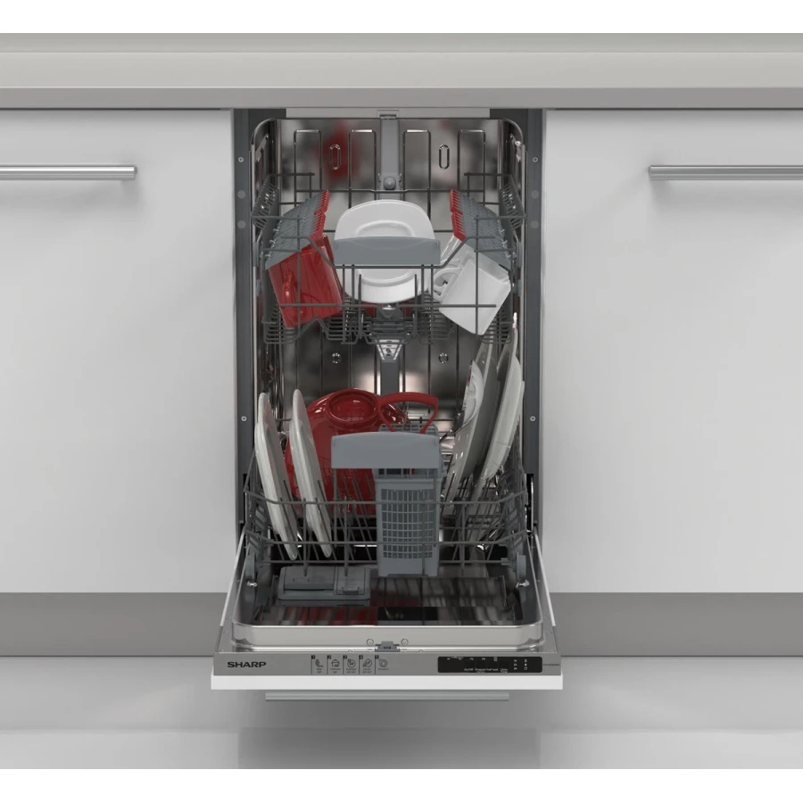 Sharp QWNS14I49EXEU - Volledig integreerbare vaatwasser 45cm Breed - Afbeelding 2