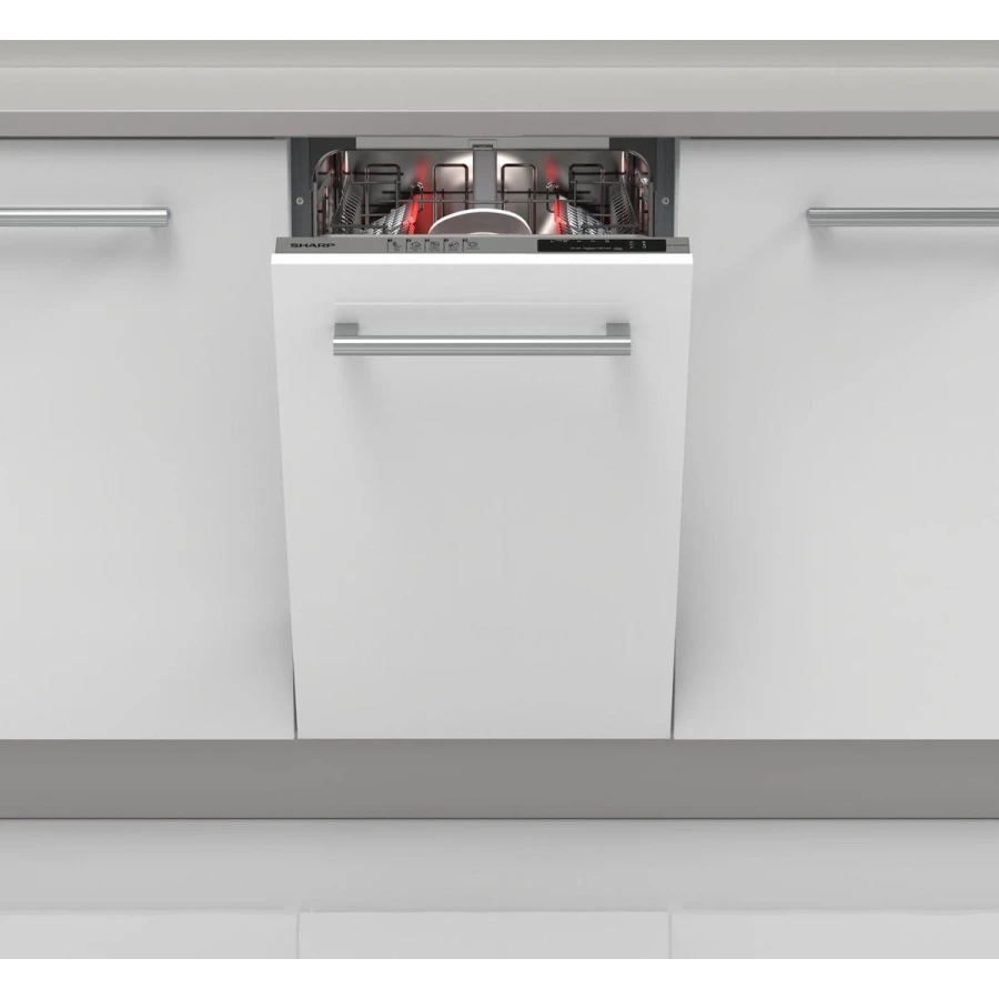 Sharp QWNS14I49EXEU - Volledig integreerbare vaatwasser 45cm Breed - Afbeelding 1