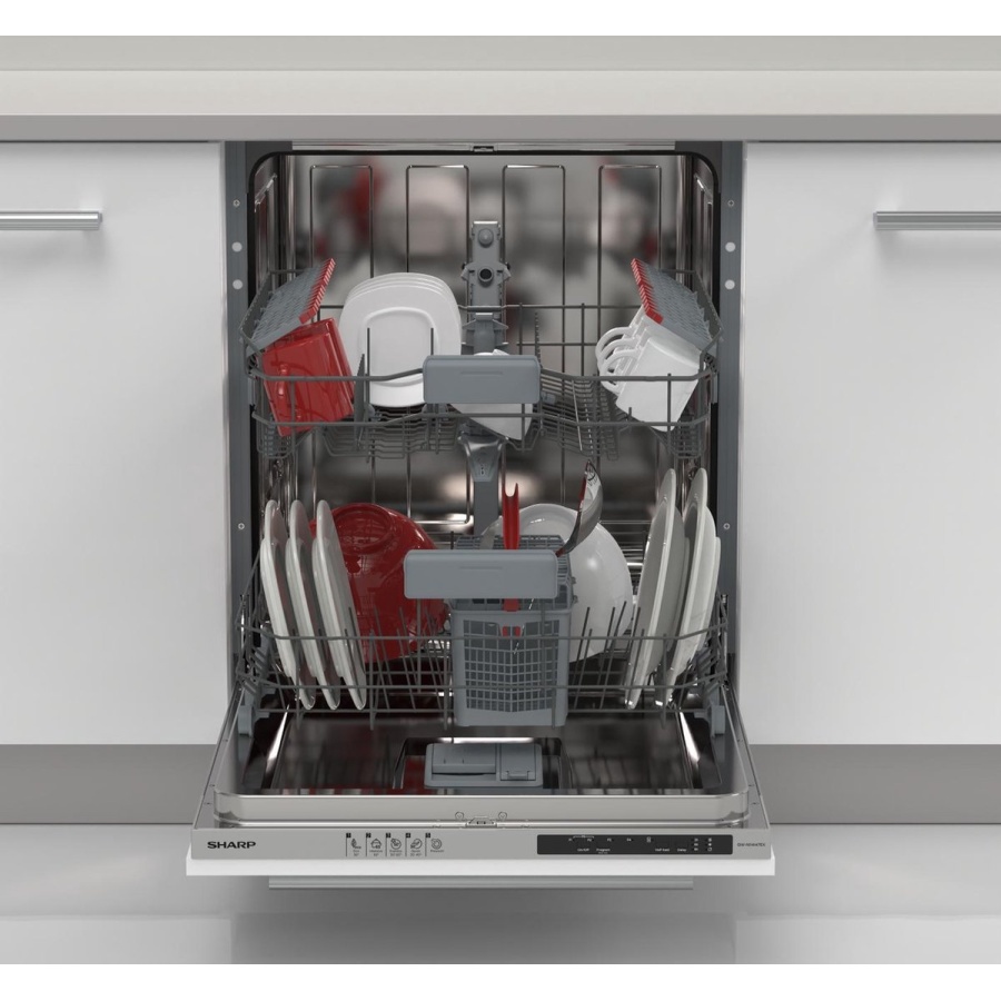 Sharp QWNI14I47EXEU - inbouw vaatwasser - volledig geïntegreerd - 60 cm - Afbeelding 5