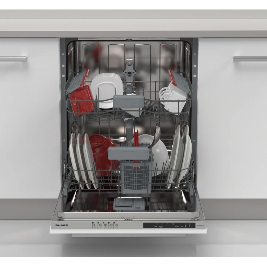 Sharp QWNI14I47EXEU - inbouw vaatwasser - volledig geïntegreerd - 60 cm - Afbeelding 5