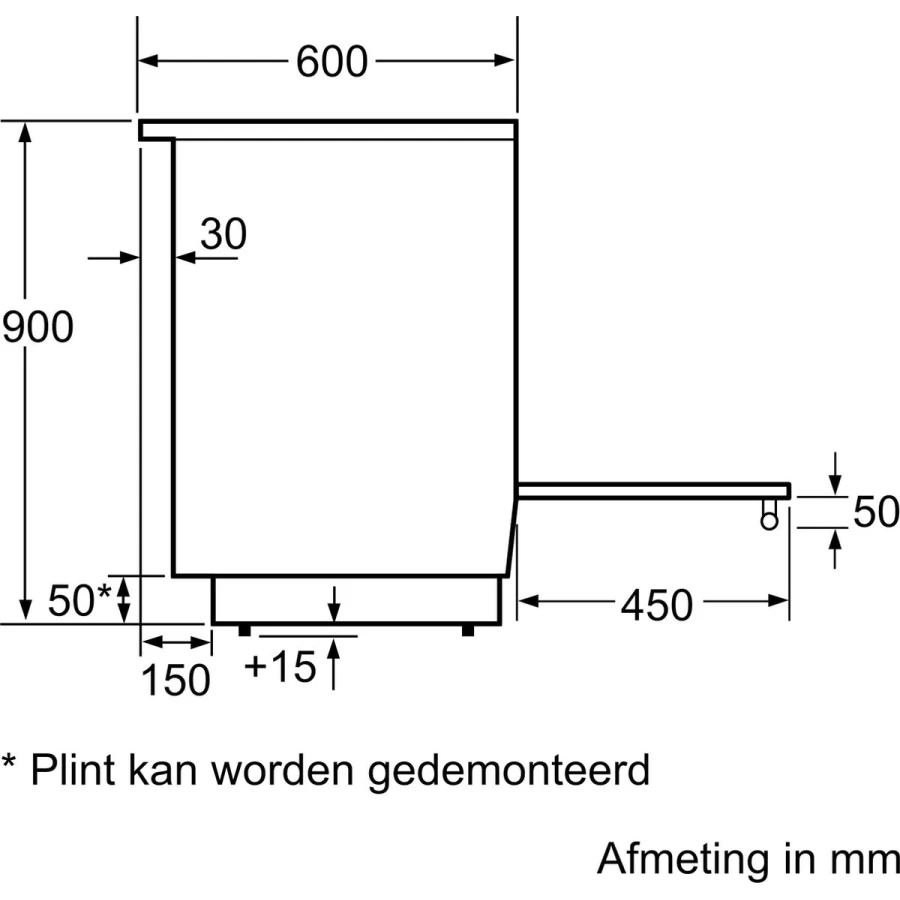 Bosch HLN39A050U - Serie 4 - Vrijstaande Inductieformuis - Afbeelding 8