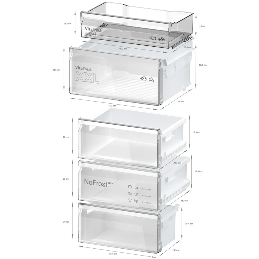 Bosch KGN392LDF Koel-vriescombinatie grijs - Afbeelding 5