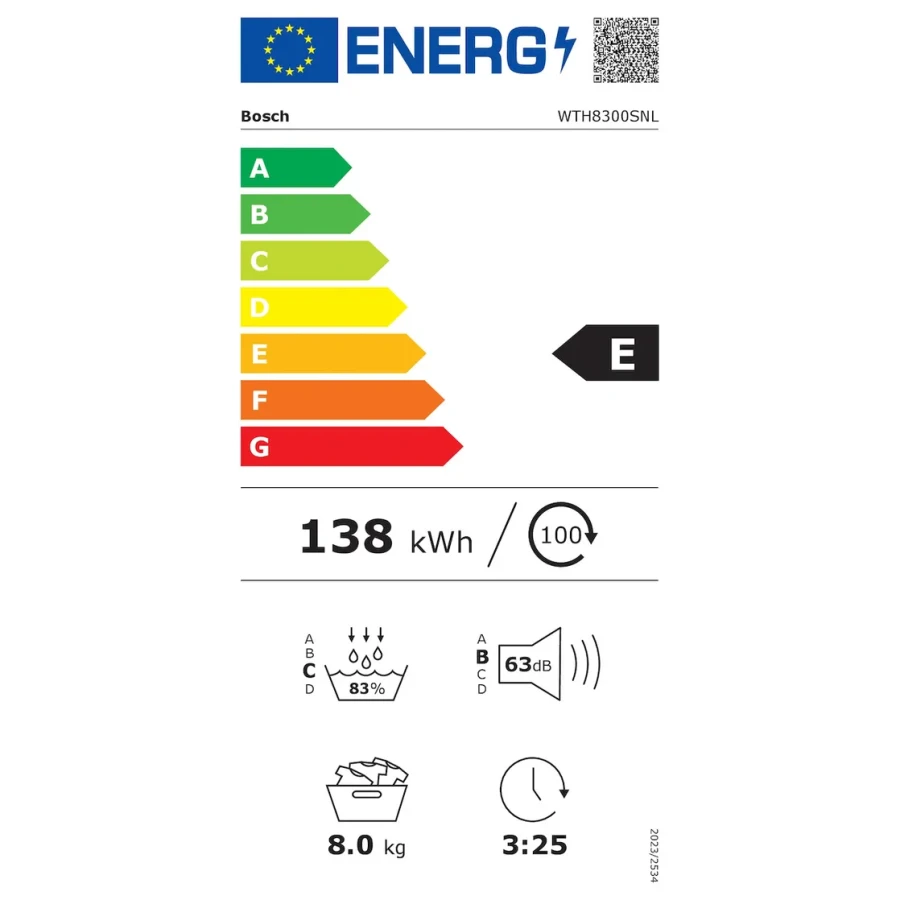 Bosch WTH8300SNL Warmtepompdroger 8kg - Afbeelding 6