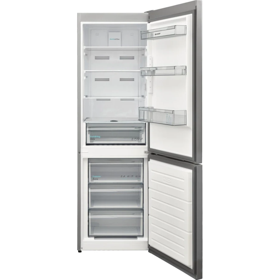 Sharp SJNBA11DMXPCEU - Koel-vriescombinatie - NoFrost - Zilver - Compacte koelkast - Afbeelding 3