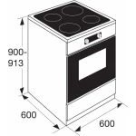 Pelgrim PFI8265WIT | Multifunctioneel inductie-elektrisch fornuis, 60 cm - Afbeelding 2
