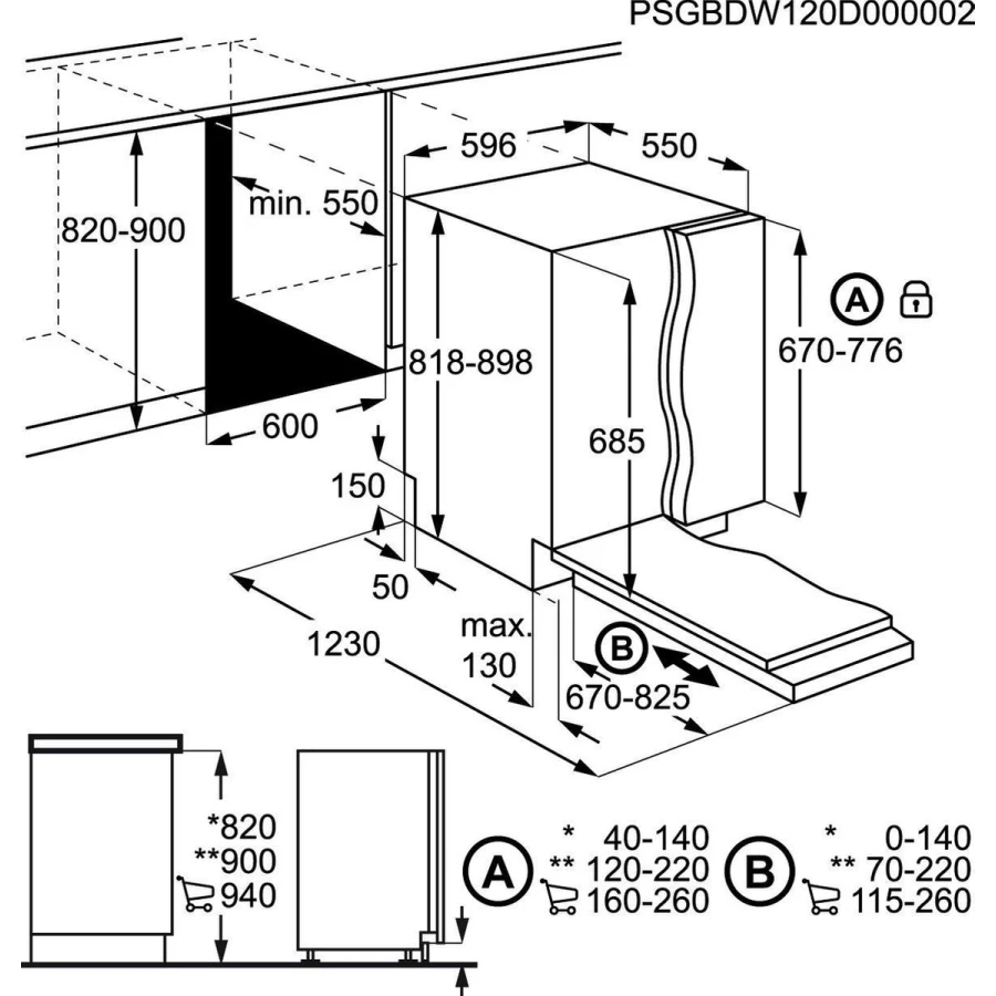 AEG F666000VIP volledig integreerbare vaatwasser 60cm - Afbeelding 5