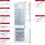 Inventum IKV1786D 178 cm energiezuinige inbouw koel-vriescombinatie - 251 liter - Koelkast met vriesvak 70 liter - Vershoudlade - Supervriezen - Led-verlichting - Deur op deur - Wit - Afbeelding 6