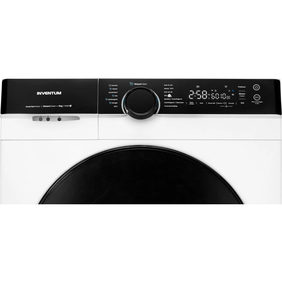 Inventum VWM9010W - Wasmachine - 9kg - 1400 toeren - Wit/Zwart - Afbeelding 5