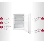 Inventum KK600 tafelmodel koelkast 158 liter - Zonder vriesvak - 60 cm breed - Led-verlichting - Energielabel D - Vrijstaand - Wit - Afbeelding 5