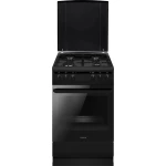Inventum VFG5020GZWA - Vrijstaand gasfornuis - Elektrische hetelucht oven - 4 kookzones - 50 cm - 62 liter - Zwart