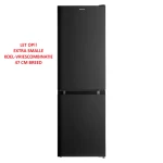 Inventum KV1500B Low Frost energiezuinige koel-vriescombinatie - 150 cm hoog - 174 liter - Energielabel D - Vrijstaand - Zwart - Afbeelding 2