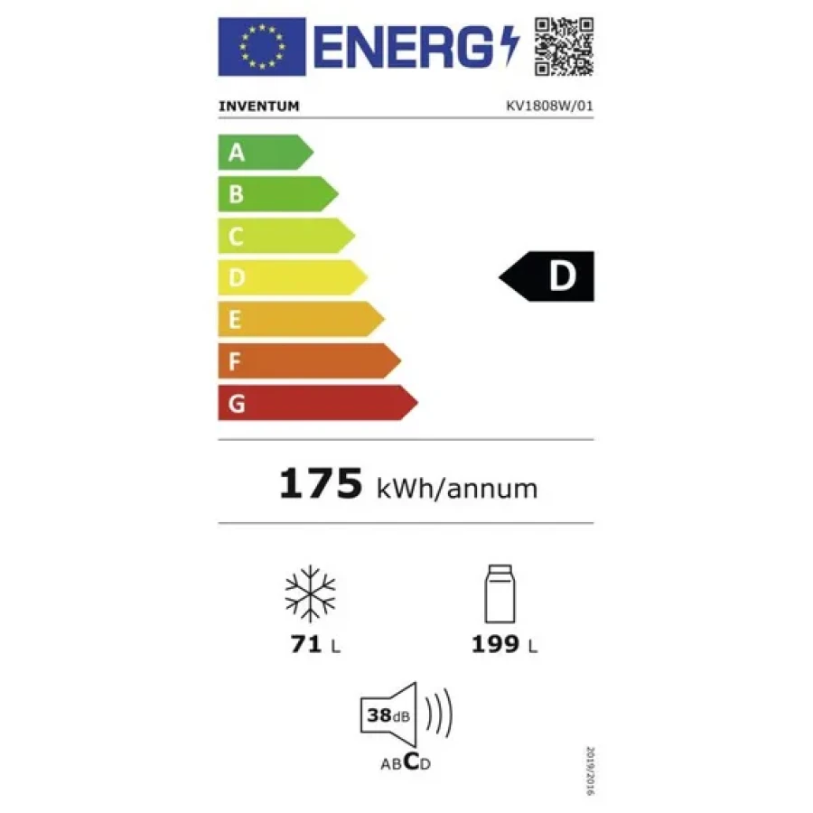 Inventum KV1808W - Koel-vriescombinatie - 180cm hoog - Wit - Afbeelding 10