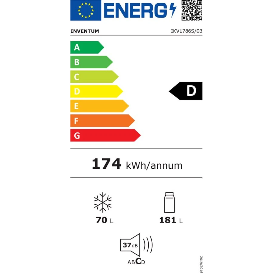 Inventum IKV1786S - Inbouw Koel-vriescombinatie - 177cm hoog - Wit - Afbeelding 10