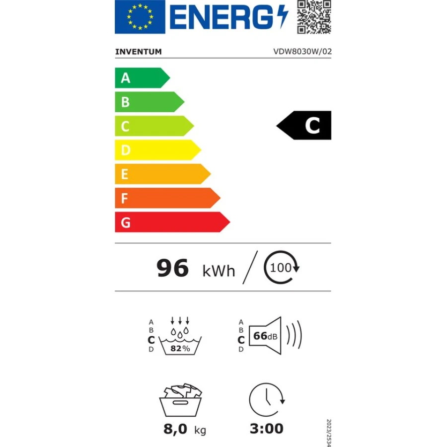 Inventum VDW8030W - Warmtepompdroger - 8kg - Wit - Afbeelding 8