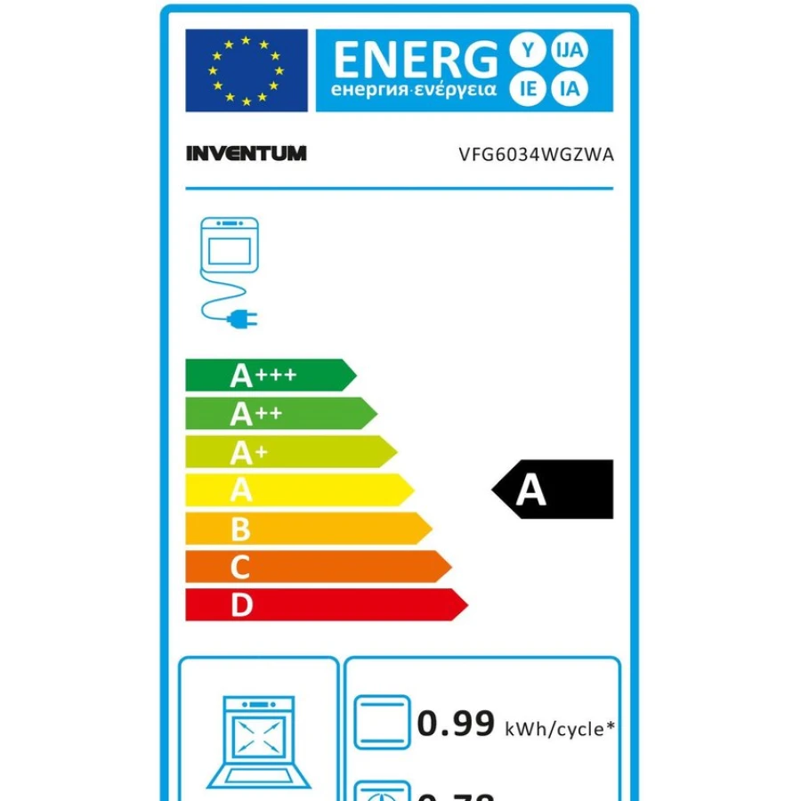 Inventum VFG6034WGZWA - Vrijstaand gasfornuis - Elektrische oven - 4 kookzones - 60 cm - Zwart - Afbeelding 10