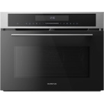 Inventum IMC4535RT- Inbouw combi-oven - Hetelucht - Magnetron - 45 cm hoog - Zwart/RVS