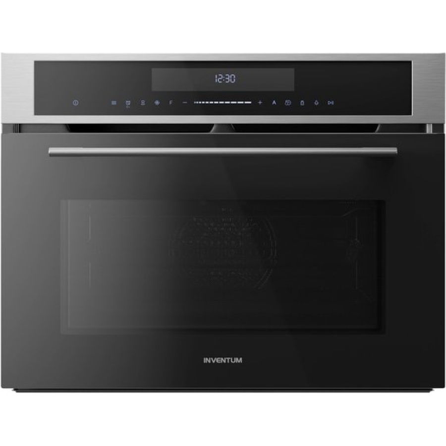 Inventum IMC4535RT- Inbouw combi-oven - Hetelucht - Magnetron - 45 cm hoog - Zwart/RVS - Afbeelding 1