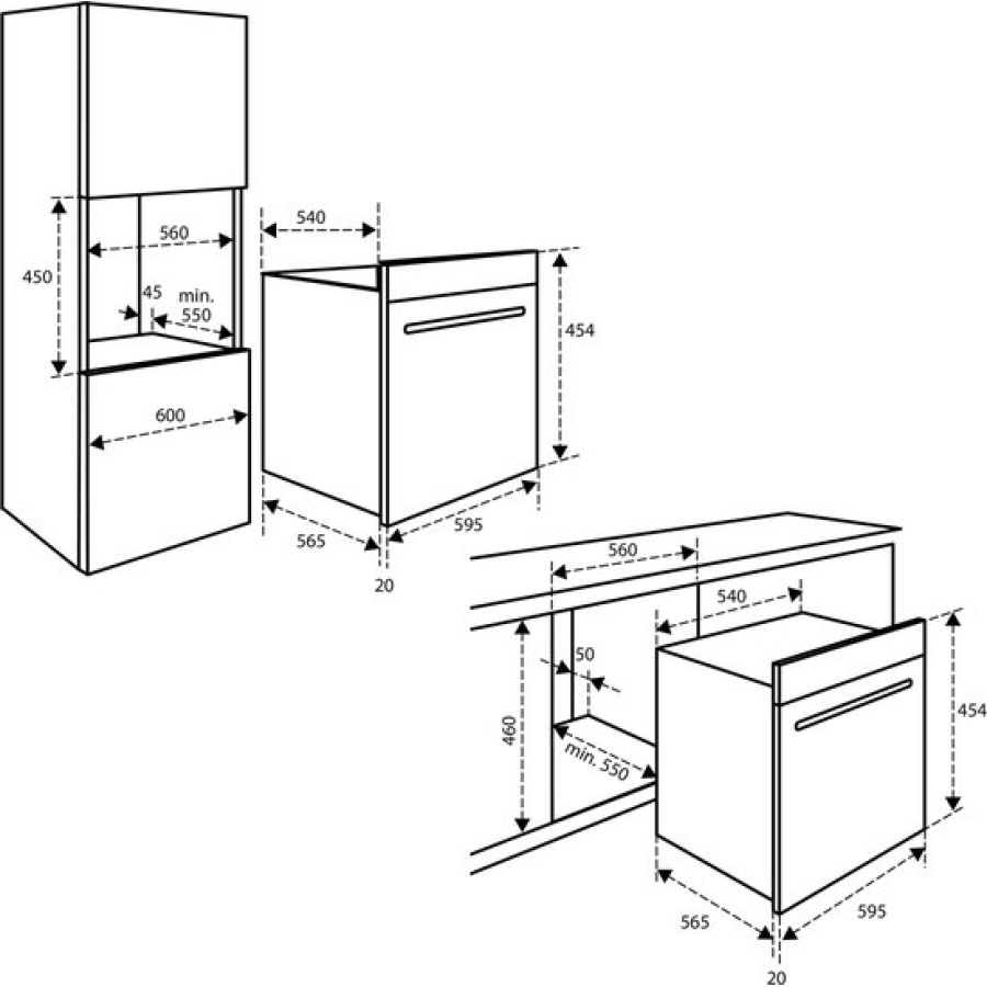 Inventum IMC4535RT- Inbouw combi-oven - Hetelucht - Magnetron - 45 cm hoog - Zwart/RVS - Afbeelding 9