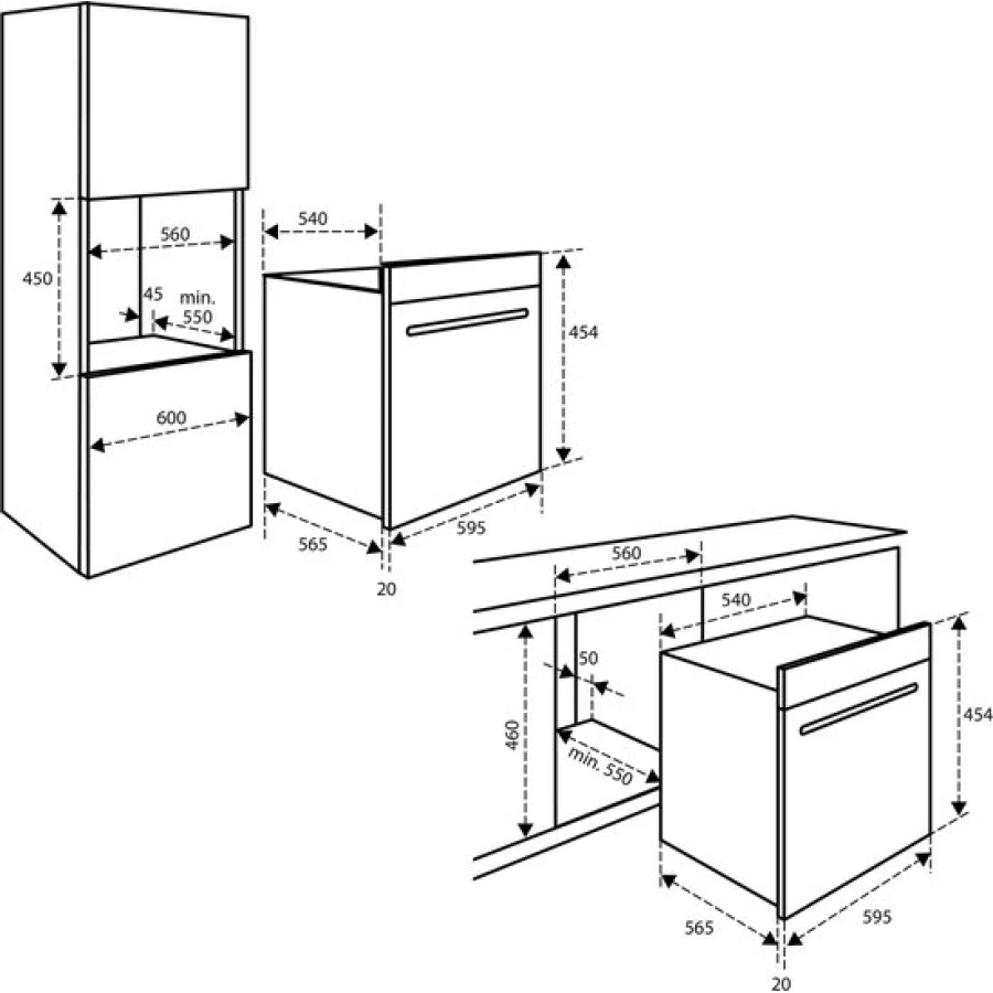 Inventum IMC4535RT- Inbouw combi-oven - Hetelucht - Magnetron - 45 cm hoog - Zwart/RVS - Afbeelding 9