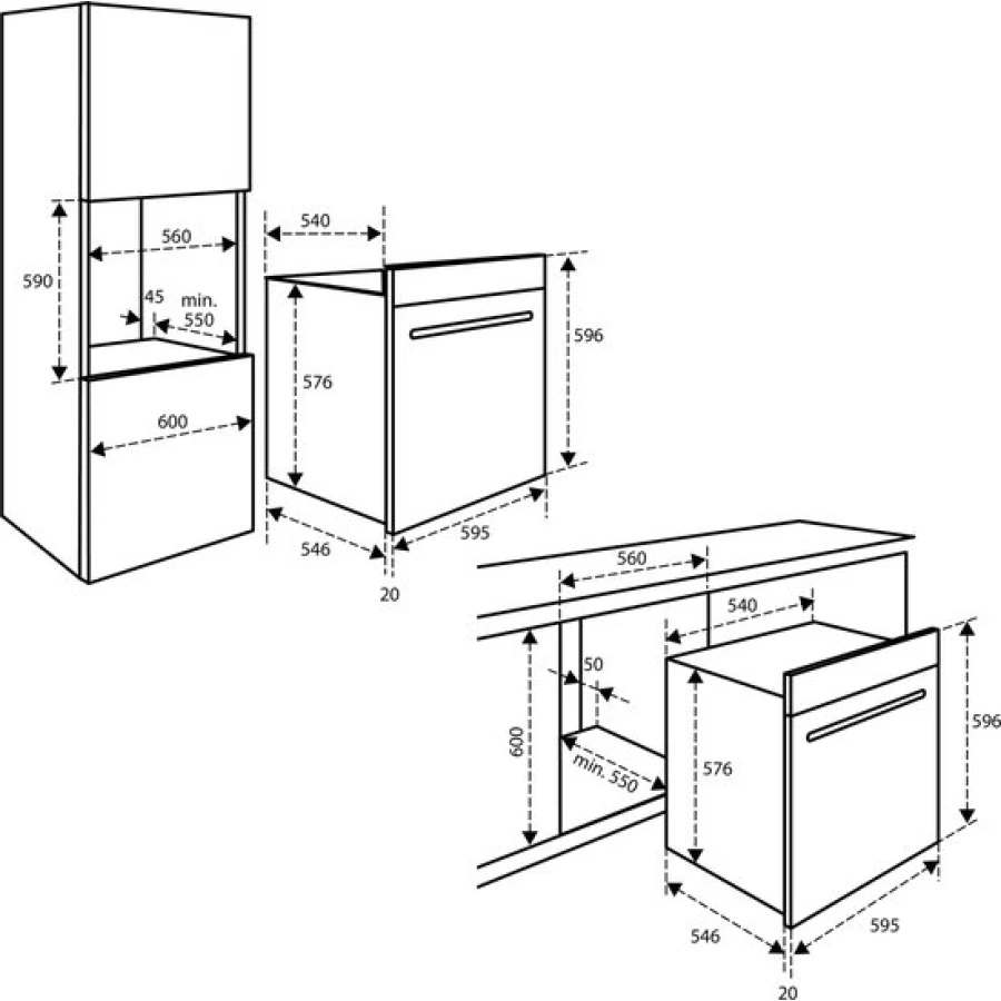 Inventum IMC6035RT- Inbouw combi-oven - Hetelucht - Magnetron - 60 cm hoog - Zwart/RVS - Afbeelding 8
