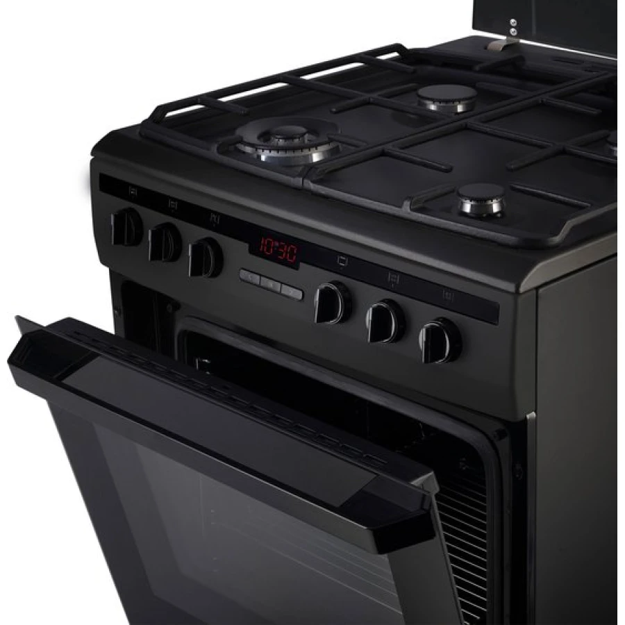 Inventum VFG6034WGZWA - Vrijstaand gasfornuis - Elektrische oven - 4 kookzones - 60 cm - Zwart - Afbeelding 6