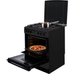 Inventum VFG6034WGZWA - Vrijstaand gasfornuis - Elektrische oven - 4 kookzones - 60 cm - Zwart - Afbeelding 3