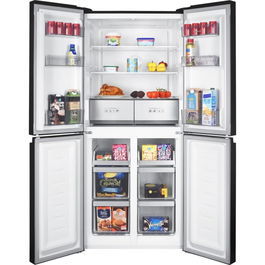Inventum SKV4180B - Amerikaanse koelkast - Digitaal display - 4 deuren - Zwart - Afbeelding 2
