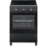 Fitelli FI6003ZW Inductie Fornuis Vrijstaand 60 cm – Boosterfunctie – met Heteluchtoven – Mat Zwart - 2 en 3 fase