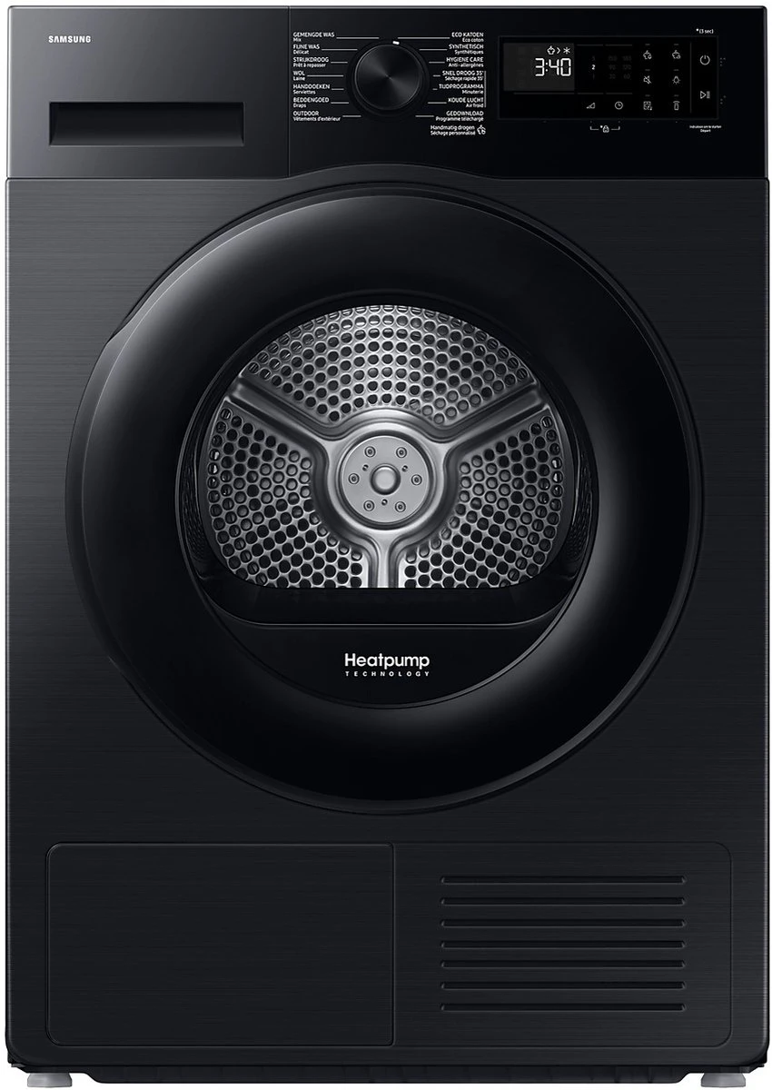 850x1200 Samsung DV9UDG52A0AB Warmtepompdroger 9kg - Zwart - Afbeelding 1