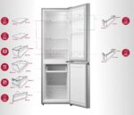 Inventum KV1500S Low Frost energiezuinige koel-vriescombinatie - 150 cm hoog - 174 liter - Energielabel D - Vrijstaand - Zilver - Afbeelding 9