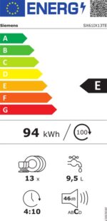 Siemens SX61IX13TE - Inbouwvaatwasser - 60cm breed - XXL (extra hoog) - Afbeelding 10