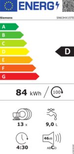 Siemens SN63HX15TE - Inbouwvaatwasser - 60cm - Afbeelding 9
