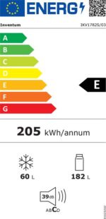 Inventum IKV1782S - Inbouw Koel-vriescombinatie - 178 cm - 242 liter - 2 groentelades - Led-verlichting - Sleepdeur - Wit - Afbeelding 6