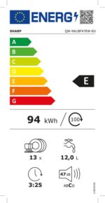 Sharp QWNA1BF47EW Vrijstaande Vaatwasser 60cm - Afbeelding 9