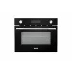 NIEUW MET SCHADE!! Fitelli IOMA35ZW1 Inbouw Combi Magnetron – Hetelucht, Grill en Magnetron 45 cm hoog Zwart
